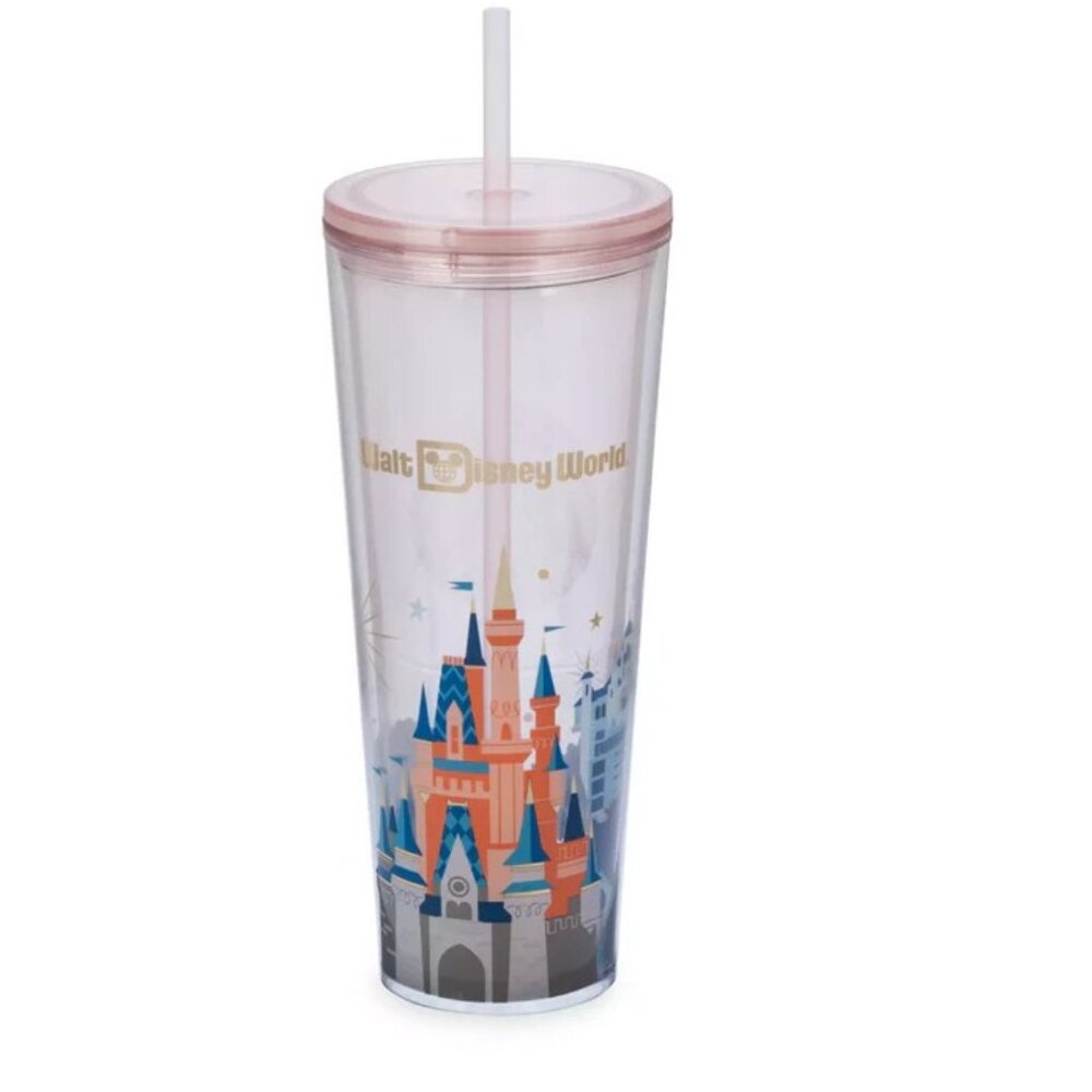 NWT Authentic Walt Disney World Starbucks Tumbler with Straw